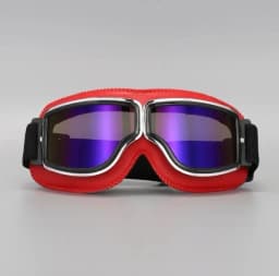 Motorcycle Glasses Windproof Motorcycle Helmet Glasses Sunglasses Retro Universal Folding Leather Retro Motorcycle Accessories