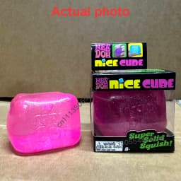 Schylling Nee Doh Nice Cube & Glitter Cube Sensory Fidget Toy Stress Relief Desktop Decor Relax Blind Box Gift