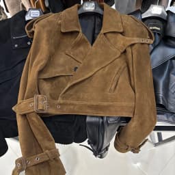 YOLOAgain Women's Real Leather Jacket Sheepskin Coat