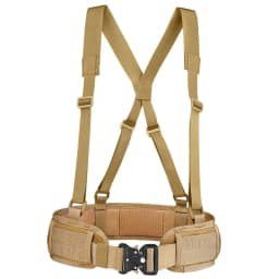 Tactical Battle Combat Air-soft Padded Equipment Molle Waist Belt with Adjustable Suspenders Free Straps