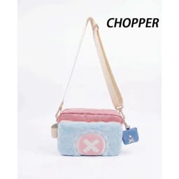Official One Piece Anime Shoulder Bag Luffy Zoro Chopper Crossbody Bag Waterproof Layer Travel Storage Bag Fans Collection Gift.