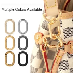 CRAZYSMITH Metal Oval Ring Spring Clasps Hook Buckles Openable Carabiner Keychain 2Pcs Leather Handbag Strap Belt Hooks Chain