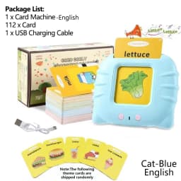 Talking Flash Cards for Toddlers Montessori Early Educational Learning Machine Flashcards Speech Therapy Toys for Kids Boy Girls