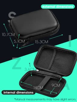 DATA FROG 6 IN 1 Protective Set for R36S Game Console Carrying Case with Tempered Glass Screen Protector Full Kit