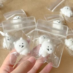 Squishy Toy Cute Tiny Bear Stress Ball Keychain Anti-stress Fidget Toy Self Deprecating Bear Pendant Squeeze Toy