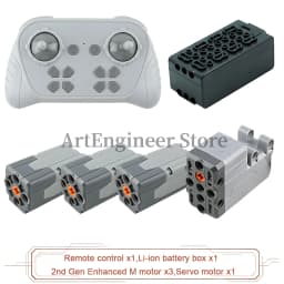 1000mAh 8 Way Remote Programmable APP Control Kit Rechargeable Battery Box Power Functions Motor Building Blocks Set Car Modify