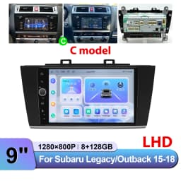 JOYING 9" Android Car Stereo for Subaru Legacy Outback 2015-2018 Wireless CarPlay Android Auto GPS OEM Camera Harman Kardon