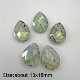 Water Drop Shape Stone Charms Faceted Amazonite Pendant Natural Gems Crystal Charms For Jewelry Making DIY Necklace 13x18mm