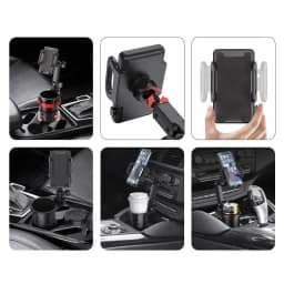 Car Cup Holder Mount Expander with Car Cell Phone Holder 360 Rotation Cup Holder Expander Smartphone Auto Interior Accessories