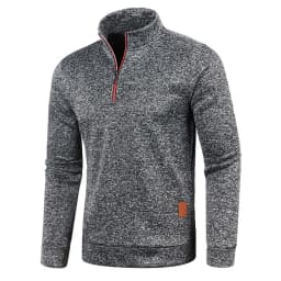 Men's Knitted Sweatshirts Casual Thicker Half Zip Pullovers For Male Hoody Man Solid Color Turtleneck Sweater Coats BSD-ZW118