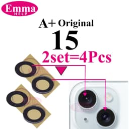 2Set Original Sapphire Back Camera Lens Glass for iPhone 16 15 14 13 12 Pro Max Mini Replacement Parts