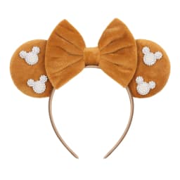 Cute Pink Plush Mouse Ears Headband With Rhinestone Bow Pearl Accents For Party Cosplay DIY Birthday Gift, Kids & Adults