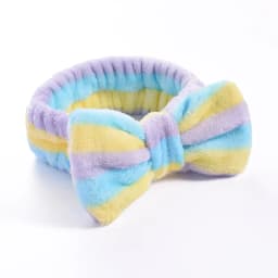 Stripe Polka Dots Leopard Coral Fleece Soft Headband Cross Top Knot Hairband Women Girls Wash Face Spa Headwear Hair Accessories
