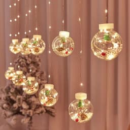 1pc Fairy Curtain String Lights Christmas Wish Ball LED Wedding Holiday Garland Lamp for Home Room Party Decoration