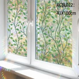 3D Stained Glass Window Film Removable Self Adhesive Glass Sticker Static Cling Vinyl Window Paper For Bathroom Home Decorative