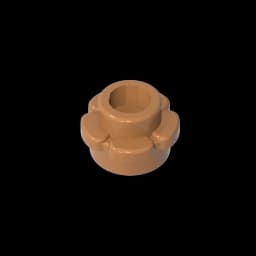 Gobricks GDS-1436 Plate, Round 1 x 1 with Flower Edge (5 Petals) compatible with lego 24866 pieces of children's DIY