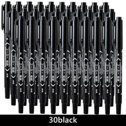 3/50/100Pcs/set Oil Double Tip Art Black Permanent Paint Marker Pen for Plastic Wood Stone Metal Glass Doodling Marking Graffiti