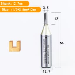 Arden 2 Flutes TCT Straight End Mill Woodworking CNC Tool Carbide Cutter 1/2 Shank Router Bit For Wood MDF Plywood Chipboard
