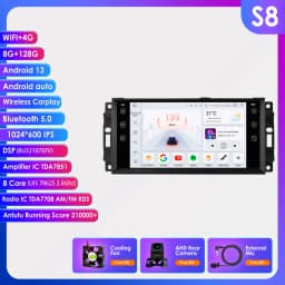 Hizpo 7" For Jeep Cherokee Compass Commander Wrangler 300C Dodge Caliber Liberty Android Auto Car Radio Multimedia GPS Carplay