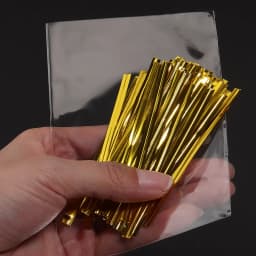 100pcs Transparent Flat Bags With Twist Ties Clear OPP Bag Party Wedding Supply Gifts Bag Candy Dessert Festival Gift Packaging