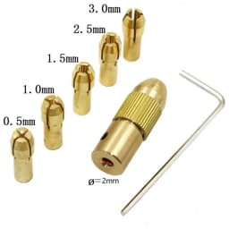 Mini Drill Chucks Adapte 7Pcs/set 0.5-3mm(Inner2mm-2.35mm)Small Electric Drill Bit Collet Micro Twist Chuck Tool Kit Woodworking