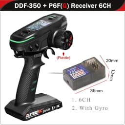 DUMBORC DDF-350 10CH RC Remote Controller 2.4G Digital Radio Transmitter Gyro Receiver for Drift Car Tank Boat Robot Toy Wltoy