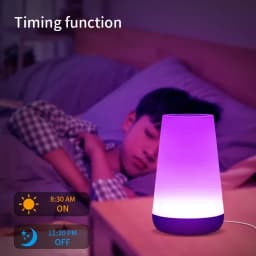Tuya WiFi Smart Light Bedside Led Night Lights Dimmable Table Lamp RGB Touch Lamp Voice APP Control Google Home Alexa Smartlife