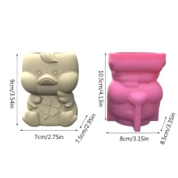 3D Animal Flowerpot Pen Holder UV Crystal Epoxy Mold Elephant Cement Plaster Clay Resin Silicone Mould DIY Crafts Casting Mold