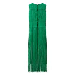 LGRQ 2026 new autumn and winter stand collar sleeveless tassels slim pullover high waist dress female vestido