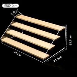 3-6 Layer Transparent Display Rack & Wooden Ladder Storage Shelf, Dustproof Organizer Stand for Cupcakes, Model Toys