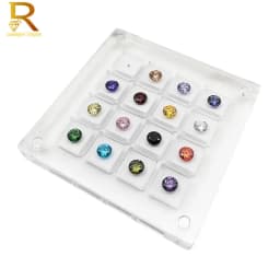 Quality Acrylic Diamond Jewelry Display Box Transparant Gems Storage Holder Case Gemstone Organizer Travel Carrying Showcase