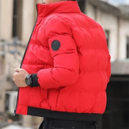 Men Cotton-Padded Jacket 2025 Winter Trend Tiger Head Logo Short Padded Men Jacket Thick Casual Padded Jacket Male Parkas M-5Xl