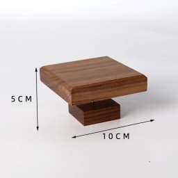 Solid Wood Walnut Jewelry Display Stand Mini Desktop Riser Bracelet Watch Display Plate Cosmetics Rack Holder Doll Organizer