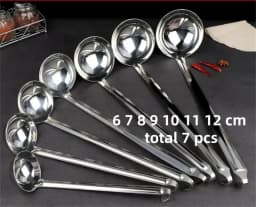 Stainless Steel Long Handle Ladle Serving Spoon Big Round Dinner soup Scoop Buffet Creative Kitchen Cooking Utensils Tableware