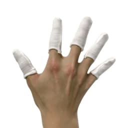 100PCS White Cotton Finger Cots Disposable Sweat Absorption Fingers Protective Gloves Thickening Extension Finger Covers Work