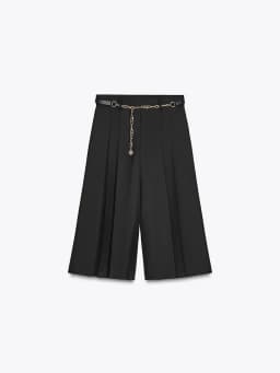 Spring New Arrival Women's Casual Long orts Punk Faion Chain Waist Belt Versatile High Waist Straight Leg Pants