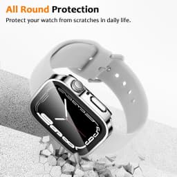 Cover for Apple Watch Case 46mm 42mm 49mm 45mm 44mm 41mm 40mm Tempered Glass Screen Protector Series 12 11 10 9 8 SE 3 Ultra 4 3