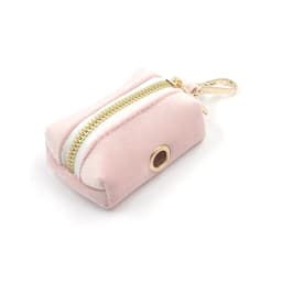 Personalized Dog Harness Collar Name Customized Velvet Collar Bow Leash for Small Medium Large Dogs Poop Bag Dispenser Pouch