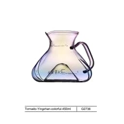 MUVNA Tornado Glass Coffee Server 450ml-Barista Grade Hand Drip Carafe,Leak-Proof Spout,Heat-Resistant for Pour Over/Iced Brew