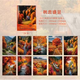 Natural Creation Series Landscape Theme Sticker Pack White Card Hand Account DIY Material Landscape Creation Stationery stickers