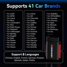 2026 KONNWEI KDIAG Car Obd2 Bluetooth All System Diagnostic Tool Read Erase Codes EPB DPF Oil Reset SRS SAS TPMS Sensor Scanner
