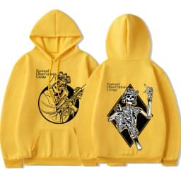 Forward Observations Group Hoodie Punk Skeleton Gothic Hoodies Men's Fashion Vintage Graphic Hooded Sweatshirt Streetwear