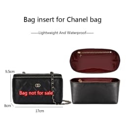 Bag Organizer Insert For Chanel Vanity Box Bag Waterproof Bag Insert Storage Lightweight Bag Support Bag Replacement Accessories