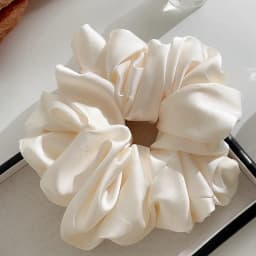 1pc Extra Large Faux Silk Fluffy, High Elasticity, Soft & Silky, Luxury Casual Comfortable Fashion Scrunchie For Women