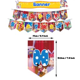 New The Amazing Birthday Party Decorations Digitaled Circus Tableware Set Plates Banner Tablecloth for Baby Shower Supplie Gifts