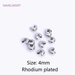 18K Gold Plated Open Crimp Beads Covers Brass Stripe Crimp End Beads Stopper DIY Handmade Crafts Accessories For Jewelry