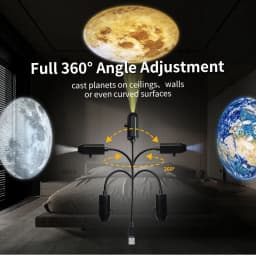 Hallo-ween Skull Night Light Rotatable 3 Scenes Ghost LED Projector Lamp USB Power for Wall Ceiling Decor Dark & Night Ambiance