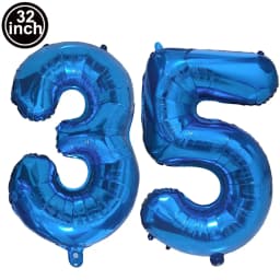 Blue Large Numbers Balloon 32 Inch 0 1 2 3 4 5 6 7 8 9 Birthday Digit Bachelorette Balloons Figure Golob Party Ballon Decoration