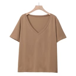 95% Cotton Summer T-shirt Women Solid V-Neck Short Sleeve Simple Basic Harajuku Female Tees Top Camisetas Verano Mujer