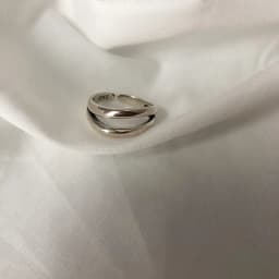 QMCOCO Silver Color Oval Shaped Wide Rings Minimalist Double Layer Line Ring For Women Daily Jewelry Finger Accessories